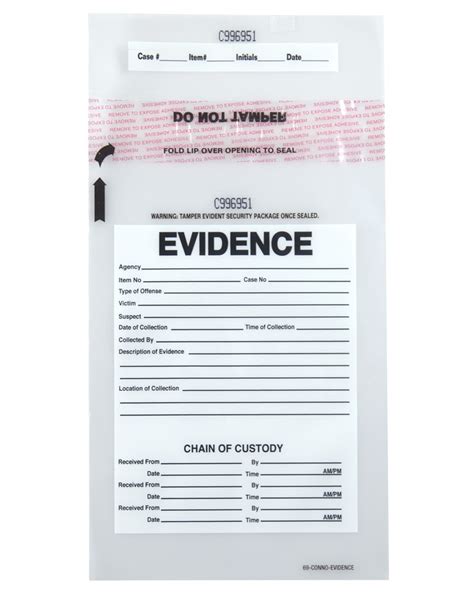 evidence bags for law enforcement.